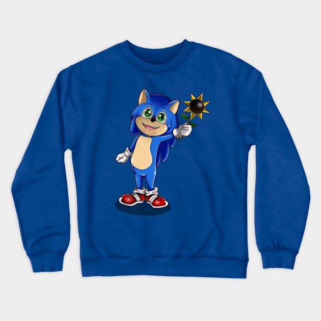 Baby Sonic Crewneck Sweatshirt by MauryAraya316